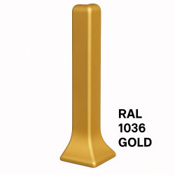 Кут зовнішній 80 мм для алюмінієвого плінтуса RAL 1036 GOLD