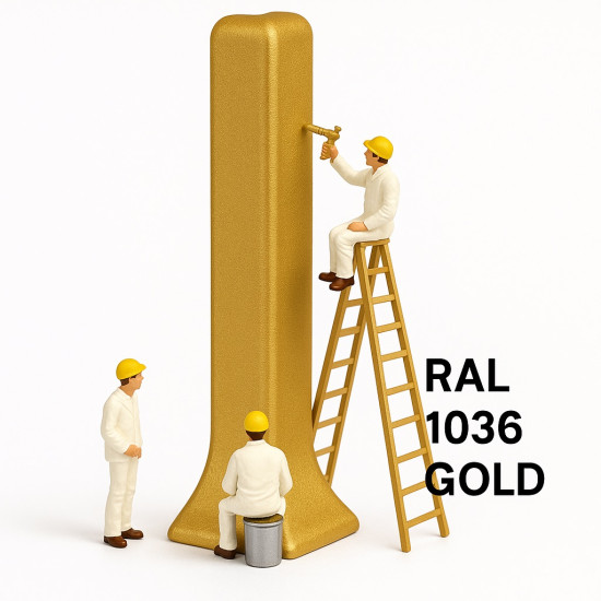 Фурнітура 60 мм для алюмінієвого плінтуса RAL 1036 GOLD