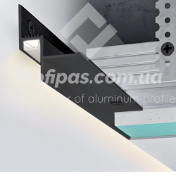 LED профіль тіньового шву, 14 мм., з покриттям